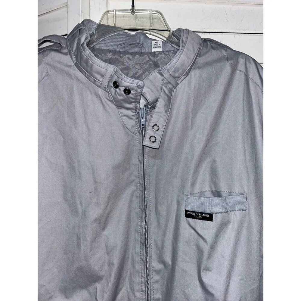 World Travel Club Men’s 90s Vintage Windbreaker Jacket size XXL Old Money